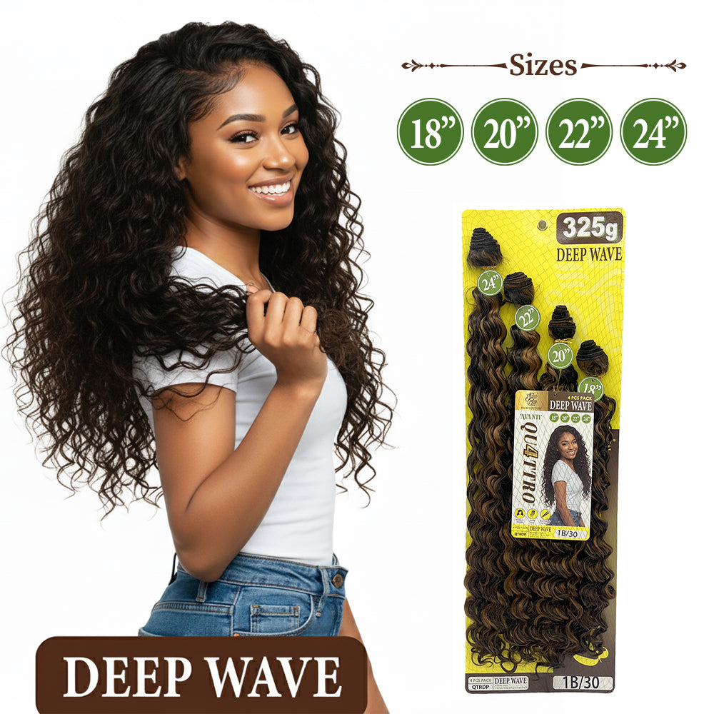 QUATTRO Deep Wave 4PC Weave Bundle