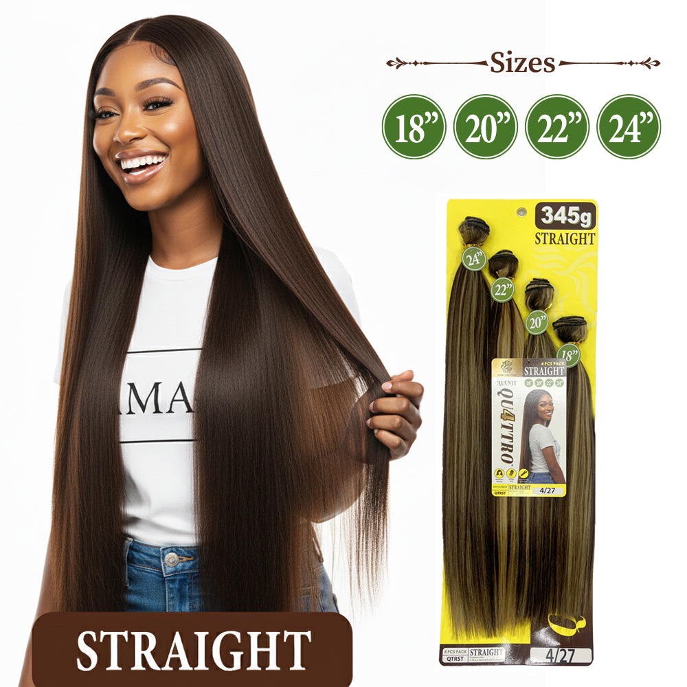 QUATTRO Straight 4PC Weave Bundle